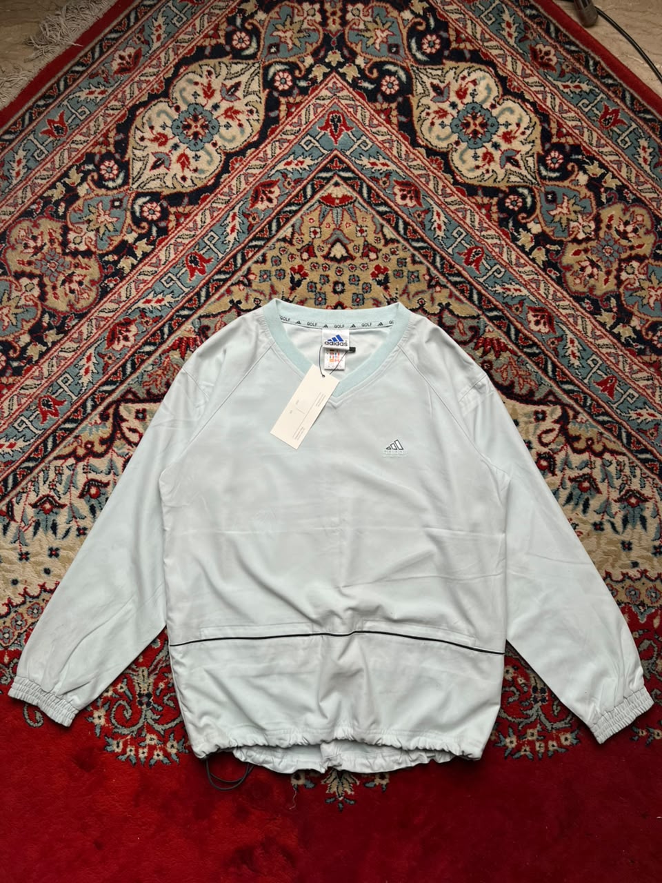 Vintage Adidas Golf V-Neck Raglan Windshirt - M
