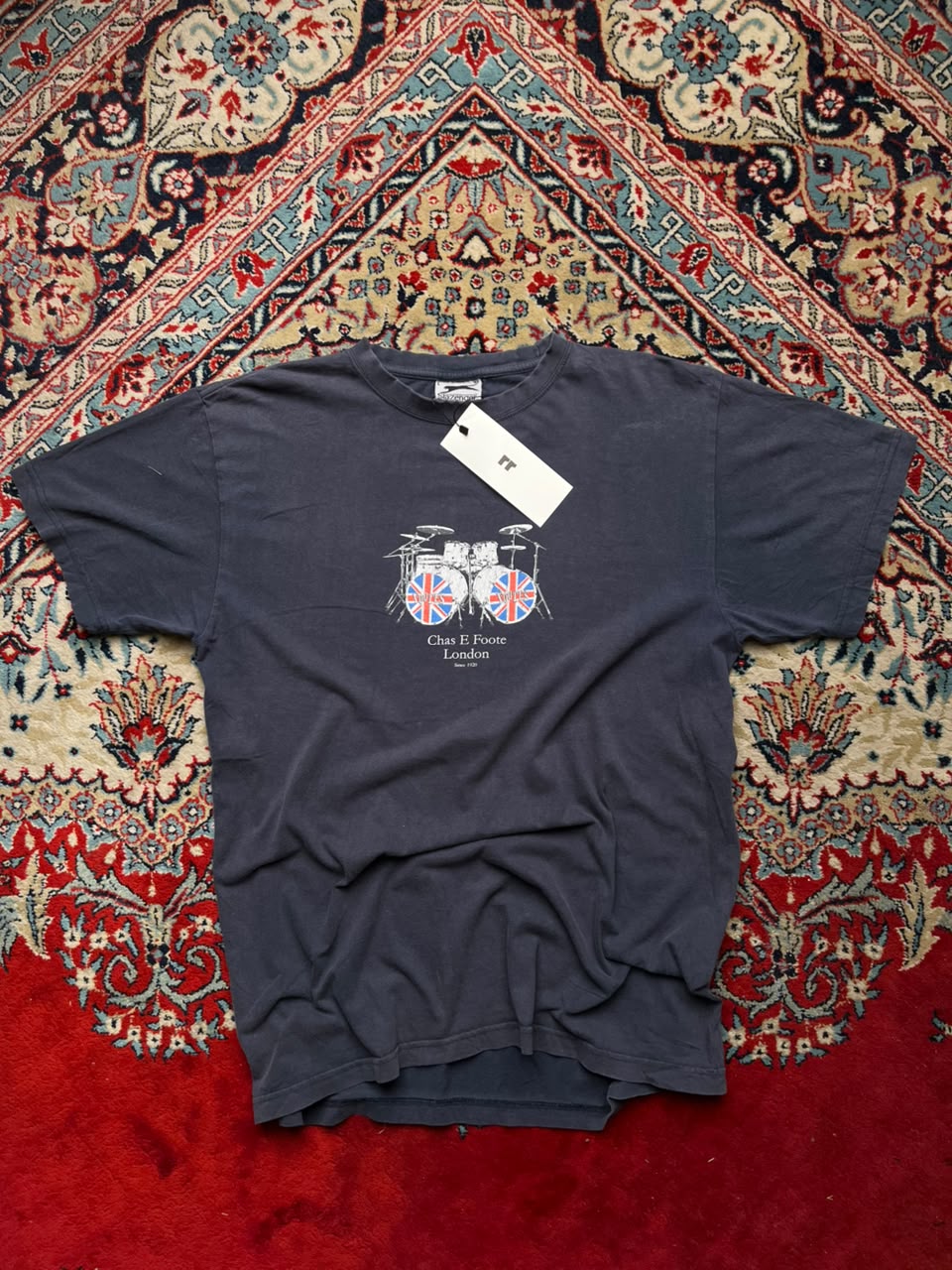 VINTAGE SLAZENGER PRINTED TEE - L