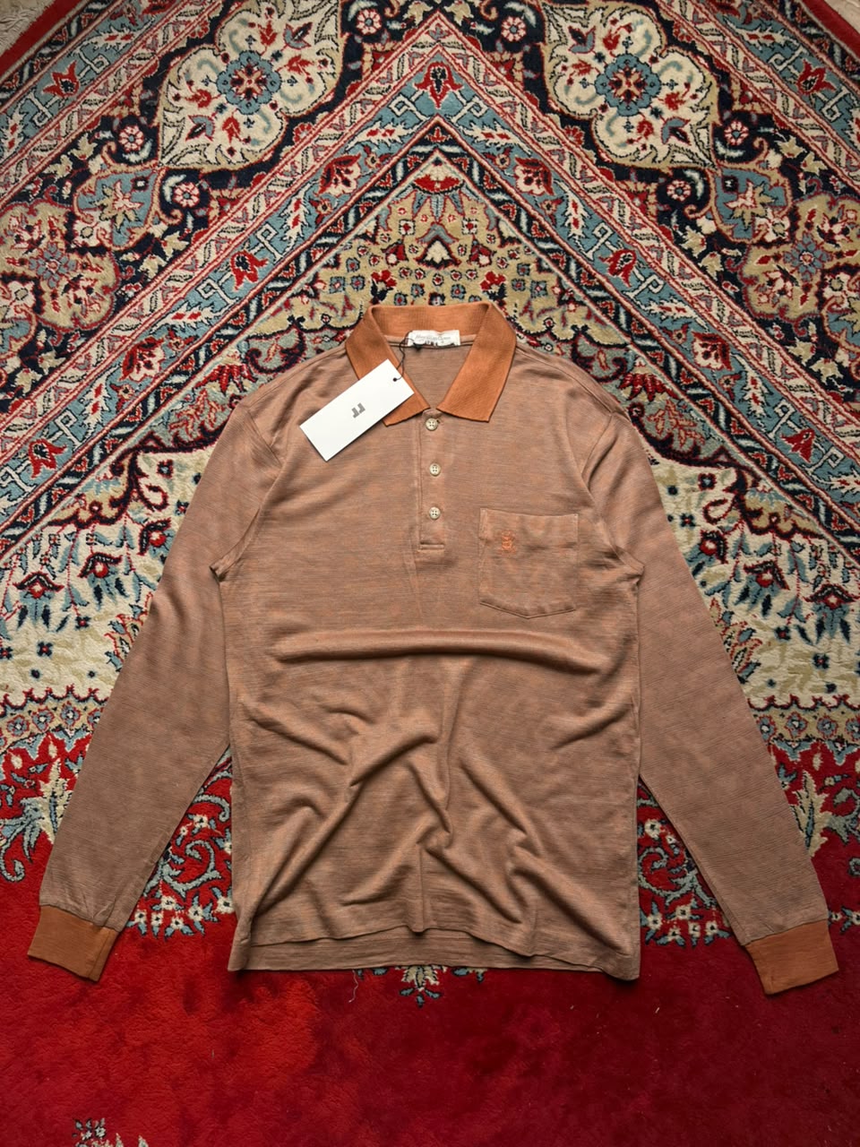 Vintage Hawaiian Open Knit Polo - M
