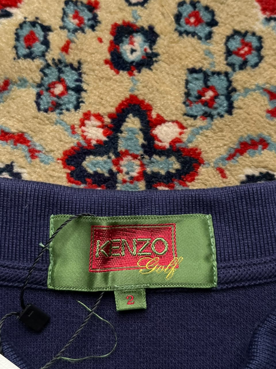 VINTAGE KENZO GOLF NAVY BLUE POLO SHIRT - S