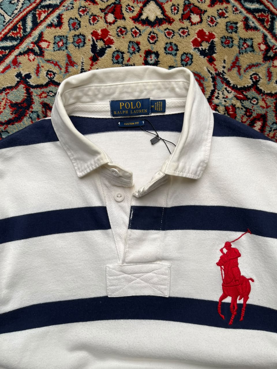 POLO RALPH LAUREN CUSTOM FIT Rugby SHIRT - L