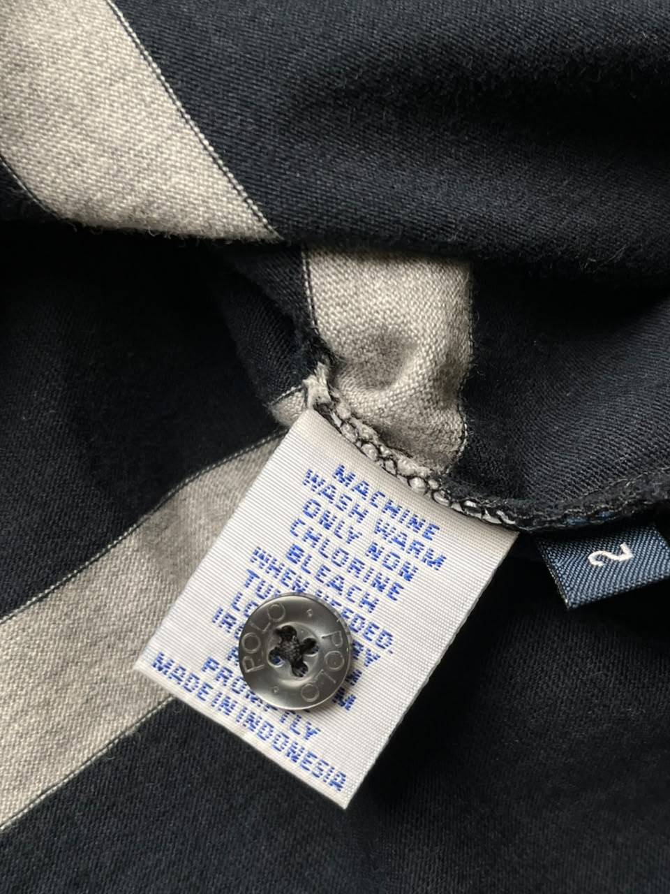 VINTAGE POLO Ralph Lauren STRIPE Rugby SHIRT - M