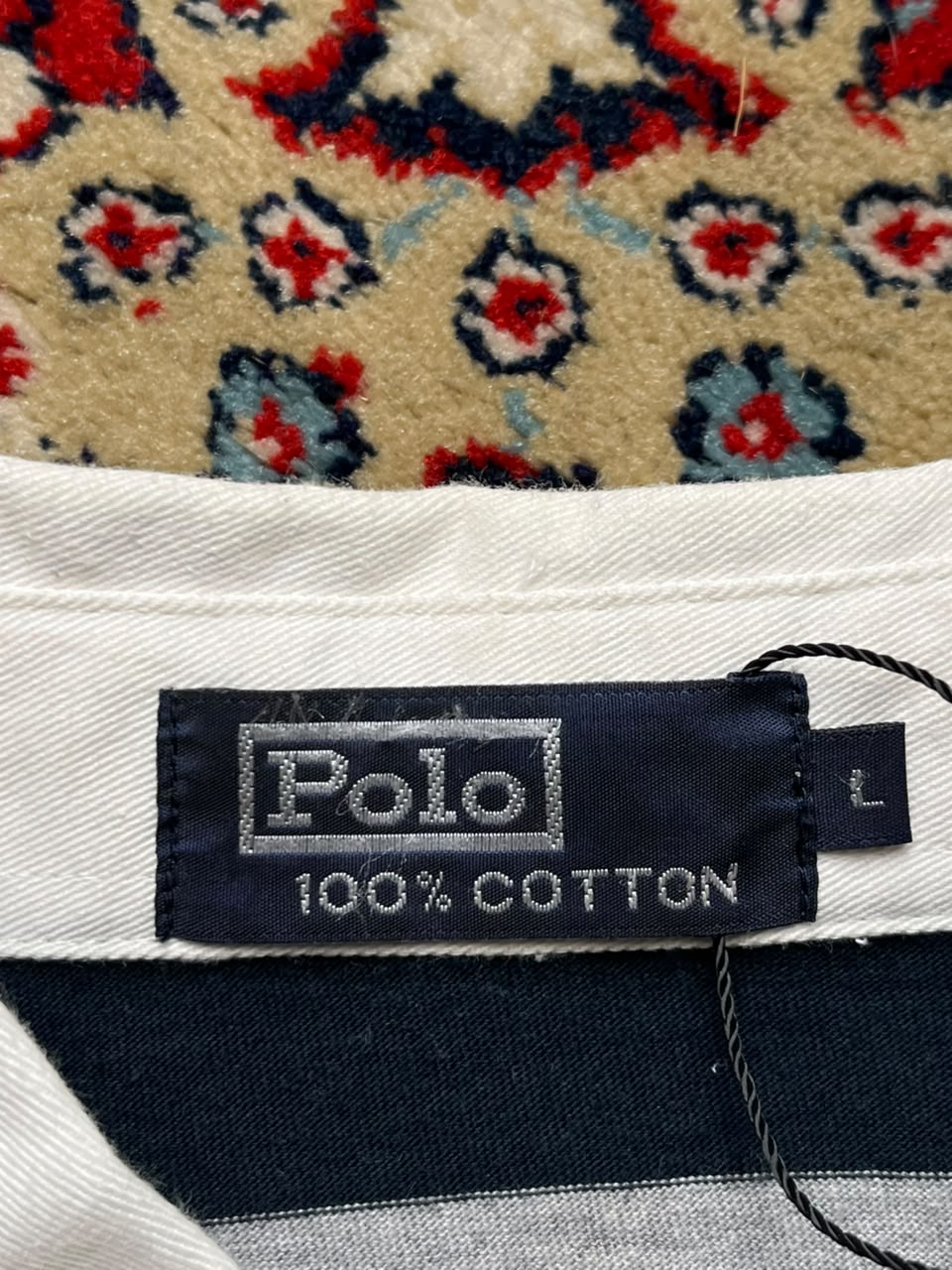 VINTAGE POLO Ralph Lauren STRIPE Rugby SHIRT - M