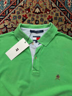 TOMMY HILFIGER GREEN POLO TEE - L