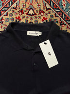 VINTAGE GIORDANO BLACK KINTTED POLO TEE - Xl