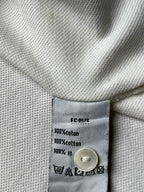 VINTAGE LACOSTE WHITE COTTON POLO TEE - L