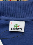 LACOSTE BLUE COTTON BOXY FIT POLO TEE - XXL