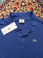 LACOSTE BLUE COTTON BOXY FIT POLO TEE - XXL