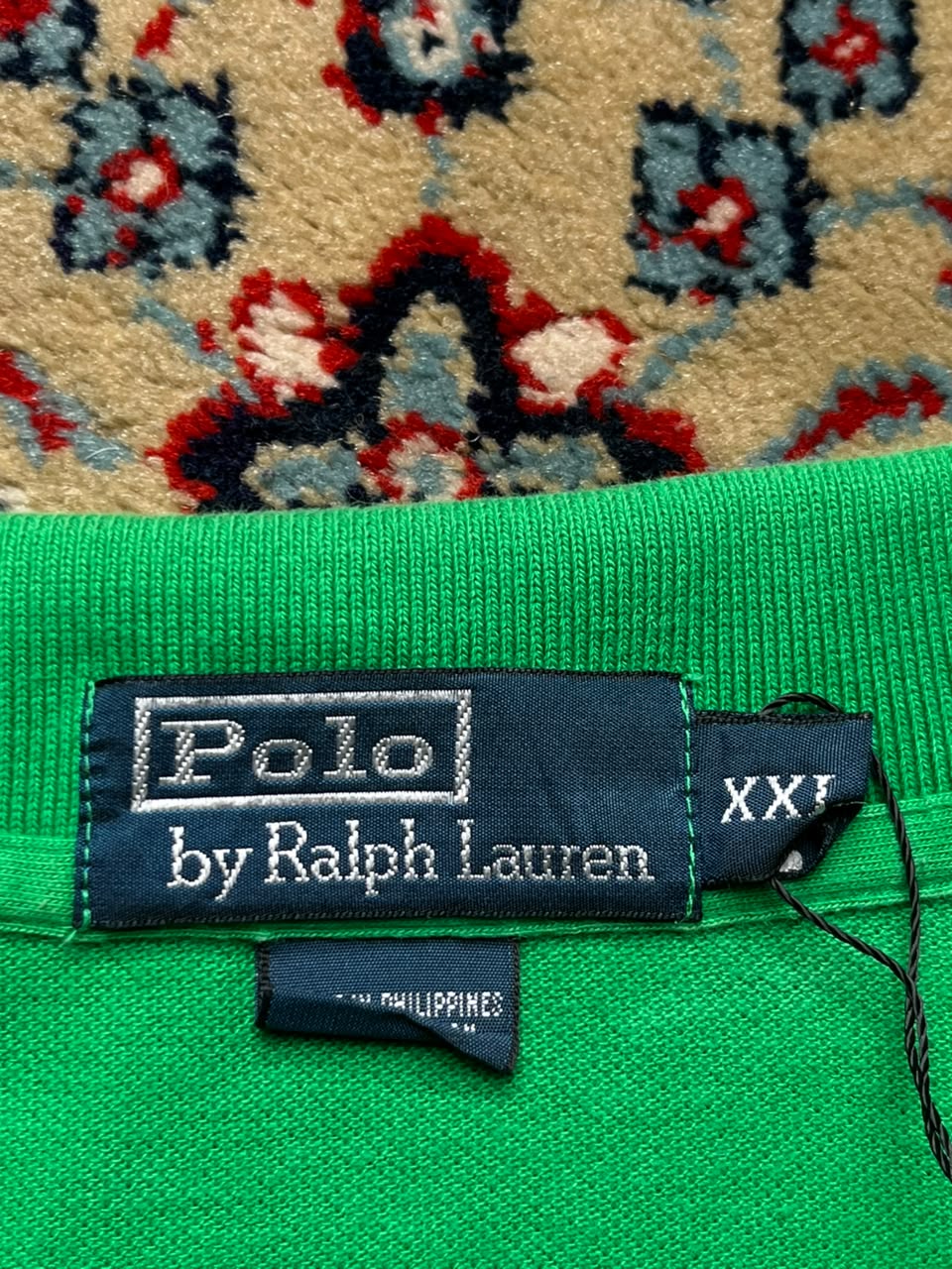POLO BY RALPH LAUREN GREEN BOXY FIT POLO TEE - XXL