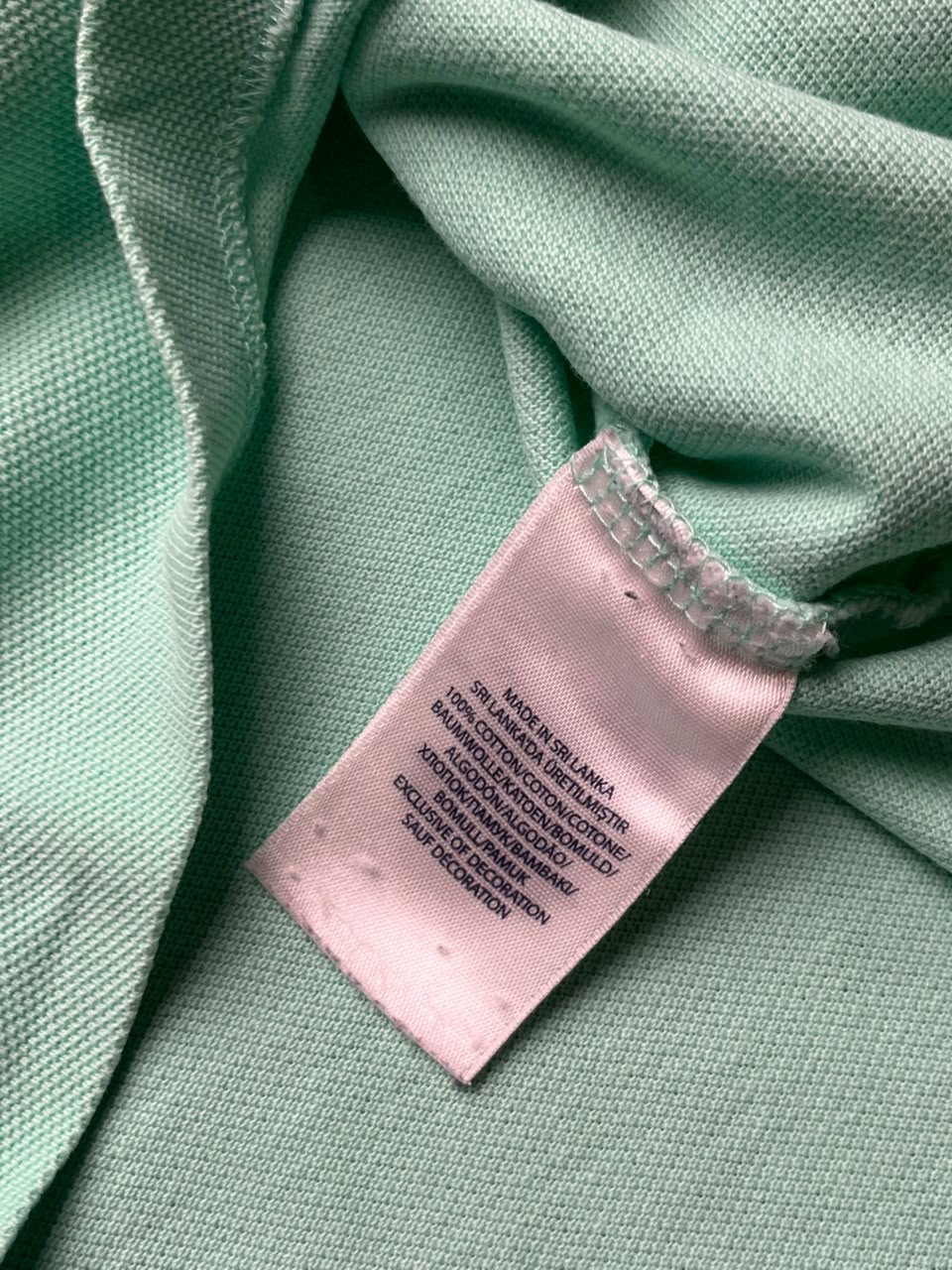 POLO RALPH LAUREN Mint Green POLO TEE - L
