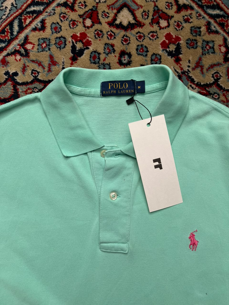 POLO RALPH LAUREN Mint Green POLO TEE - L