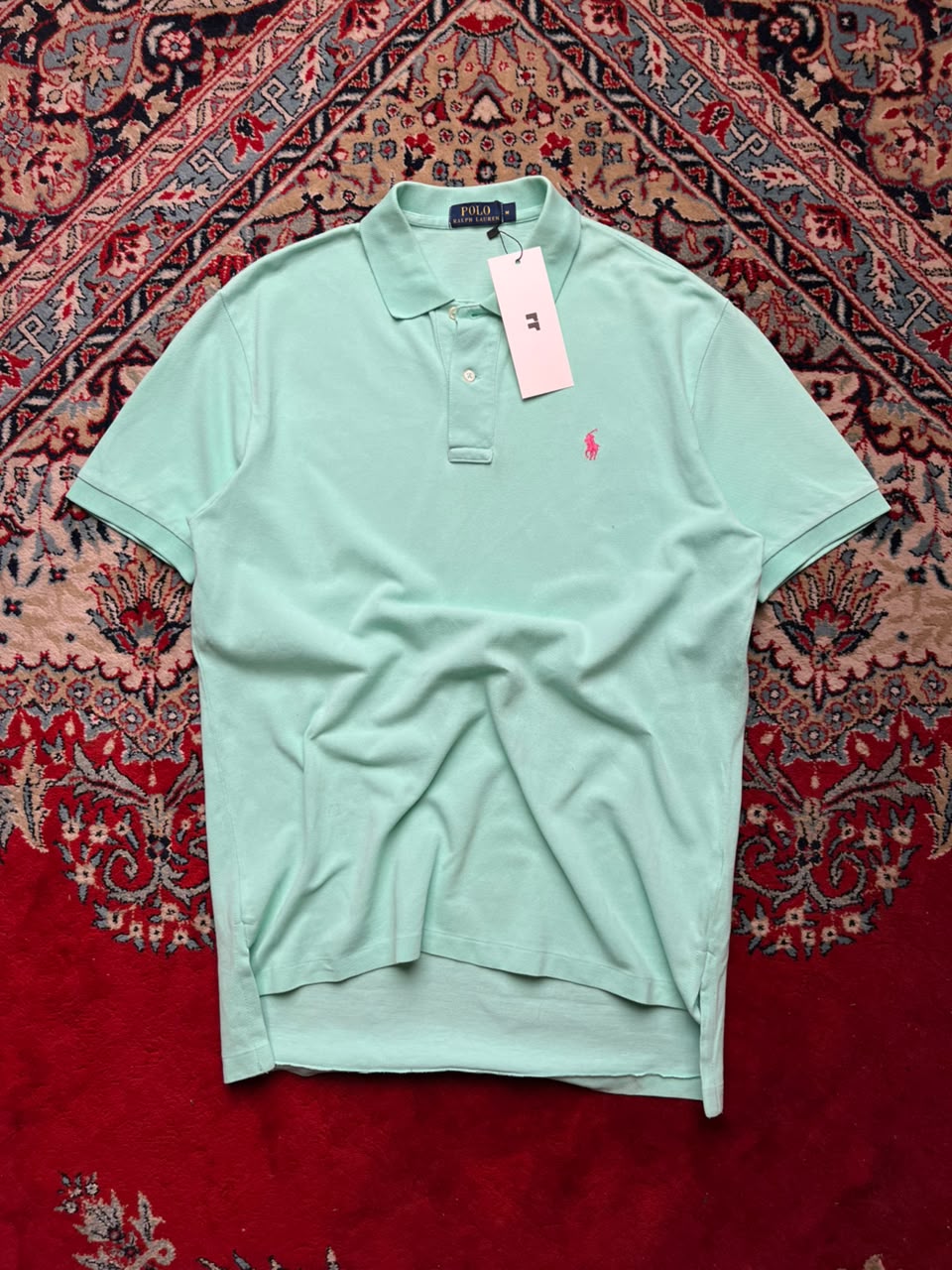 POLO RALPH LAUREN Mint Green POLO TEE - L