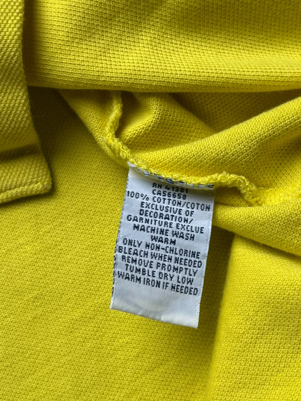 POLO RALPH LAUREN YELLOW CUSTOM FIT POLO TEE - S