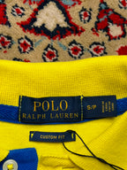 POLO RALPH LAUREN YELLOW CUSTOM FIT POLO TEE - S