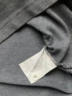 VINTAGE LACOSTE GREY HENLEY SIM FIT TEE - M