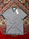VINTAGE LACOSTE GREY HENLEY SIM FIT TEE - M