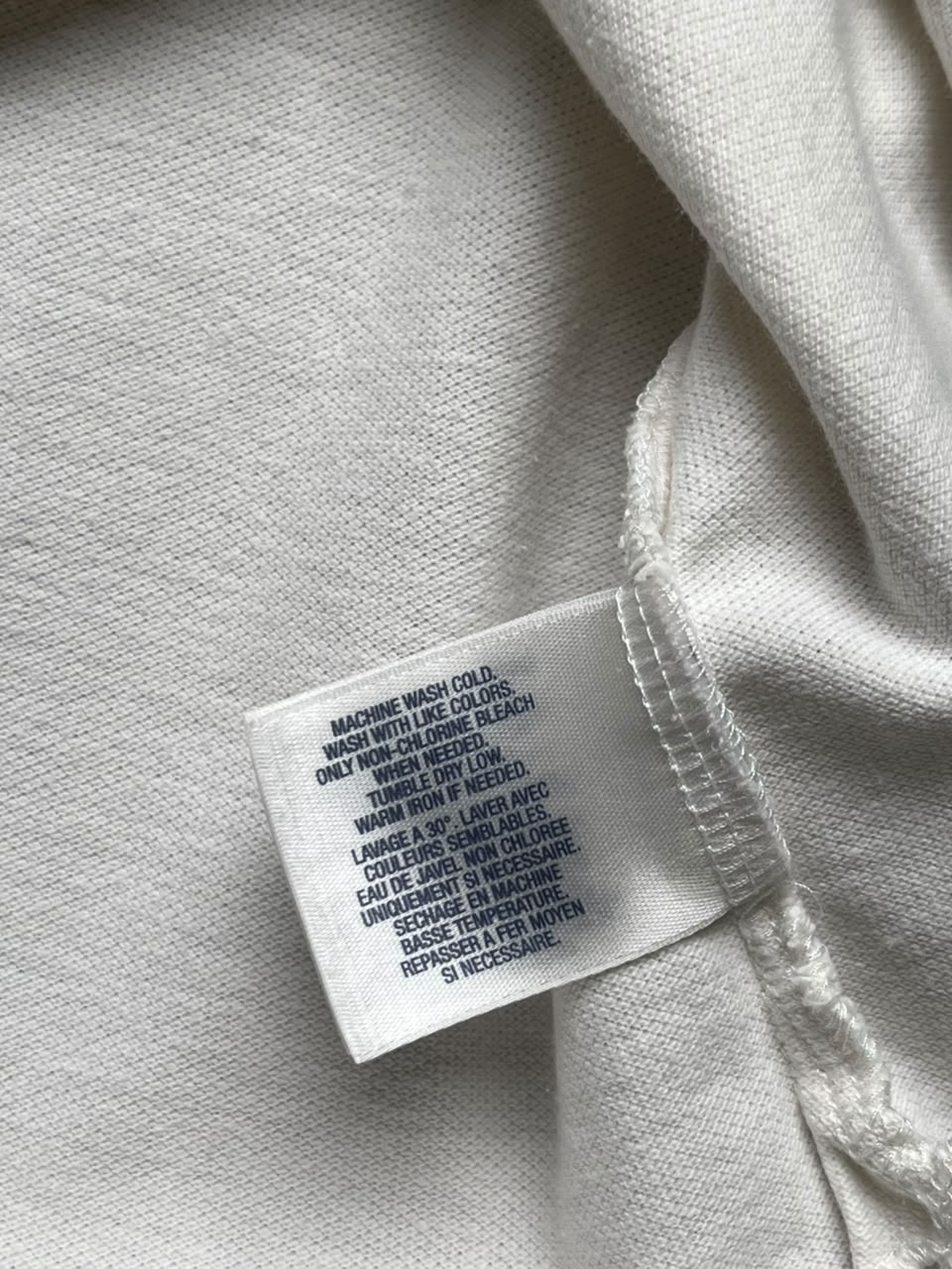 VINTAGE POLO BY RALPH LAUREN WHITE COTTON TEE - S