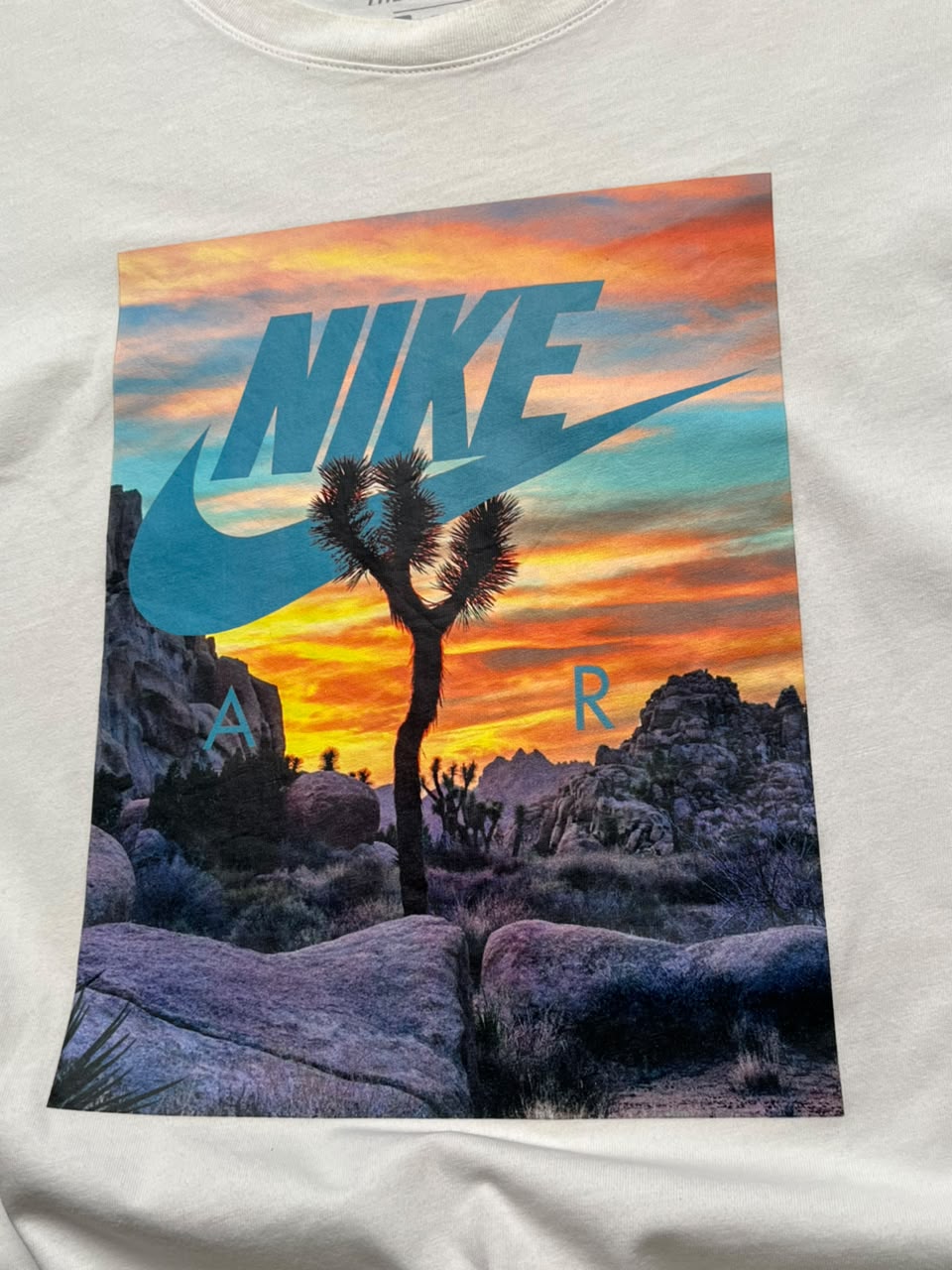 THE NIKE WHITE GRAPHIC TEE - XL