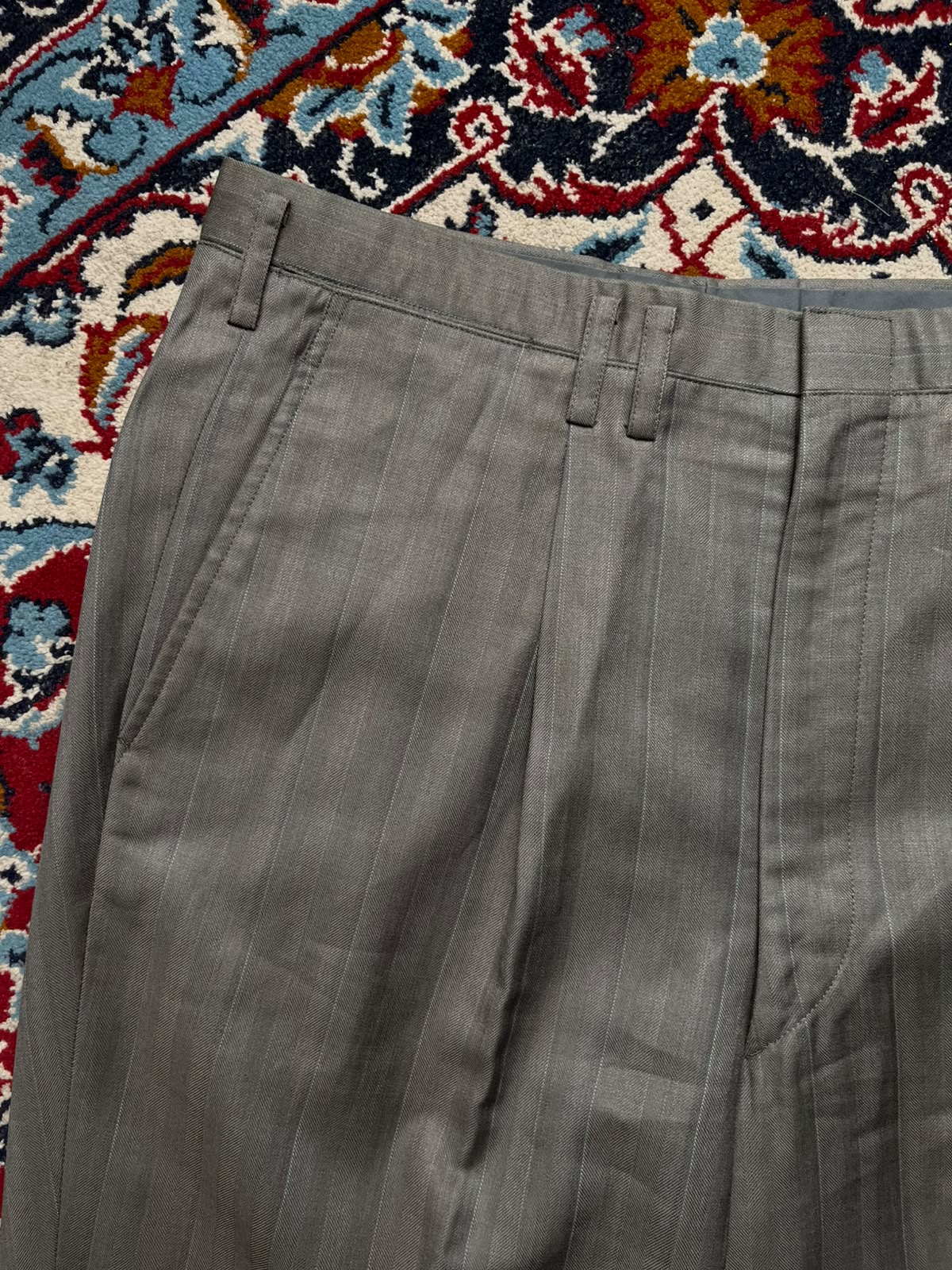 VINTAGE Pleated Pinstripe Dress PANTS - 32