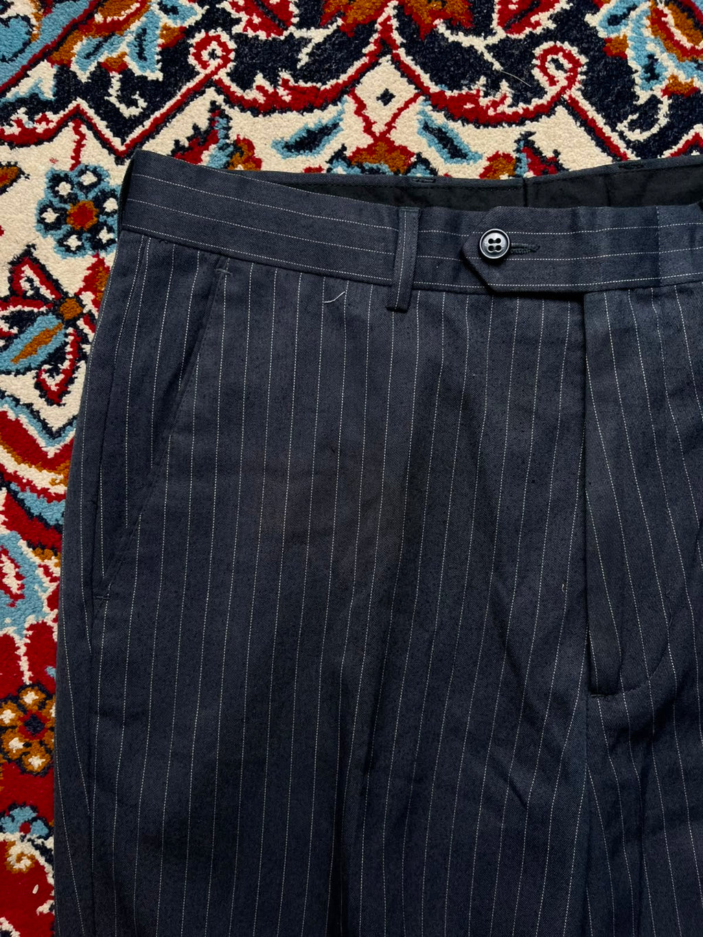 Protocol Flat Front Pinstripe Dress Pants - 32
