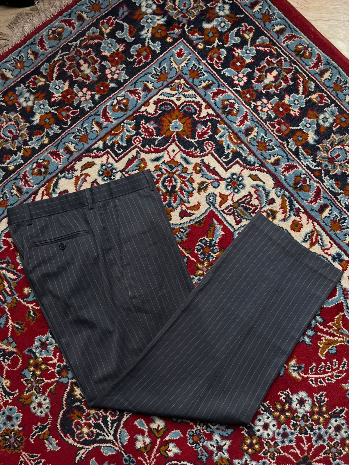 Protocol Flat Front Pinstripe Dress Pants - 32