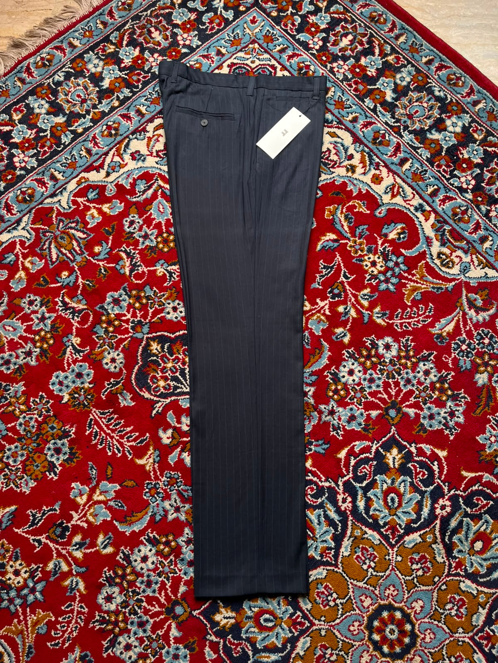 H&M Navy Pinstripe Flat Front Dress PANTS - 38