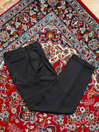 VINTAGE Relaxed Fit Black Pleated Cuffed Dress Pants - 32