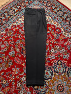 VINTAGE Relaxed Fit Black Pleated Cuffed Dress Pants - 32