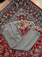 Vintage Light Gray Pleated Cuffed Dress Pants - 30