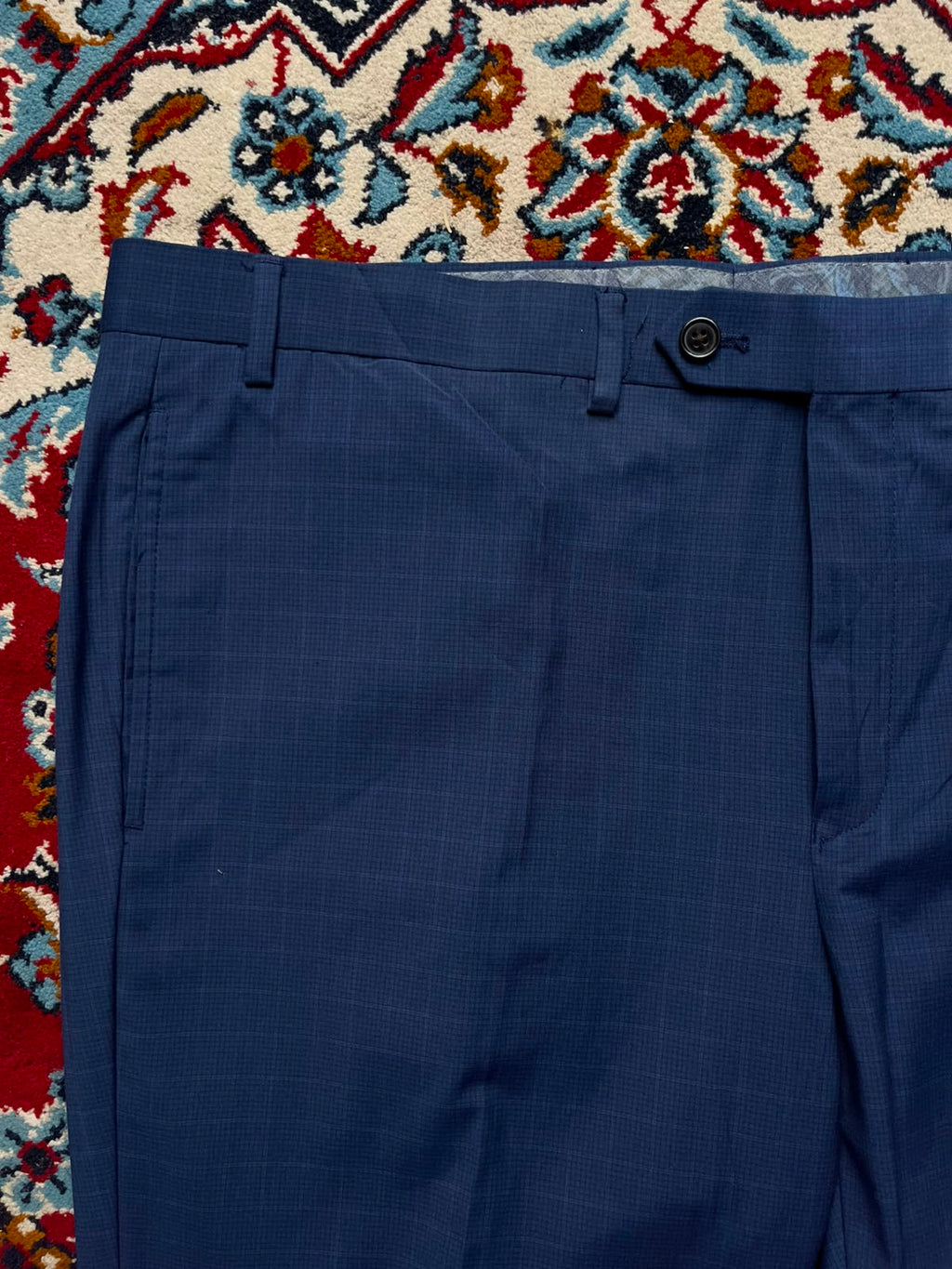 Ralph Lauren Blue Plaid Dress Pants - 40