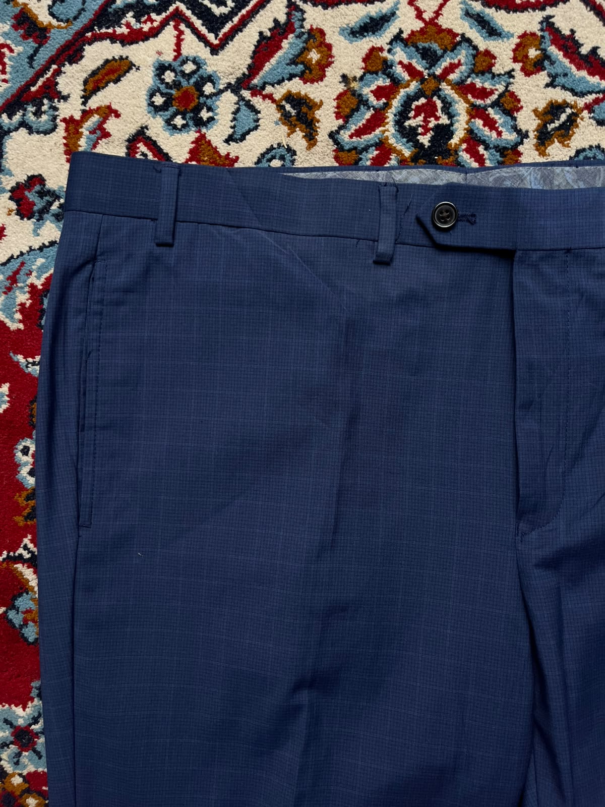 Ralph Lauren Blue Plaid Dress Pants - 40