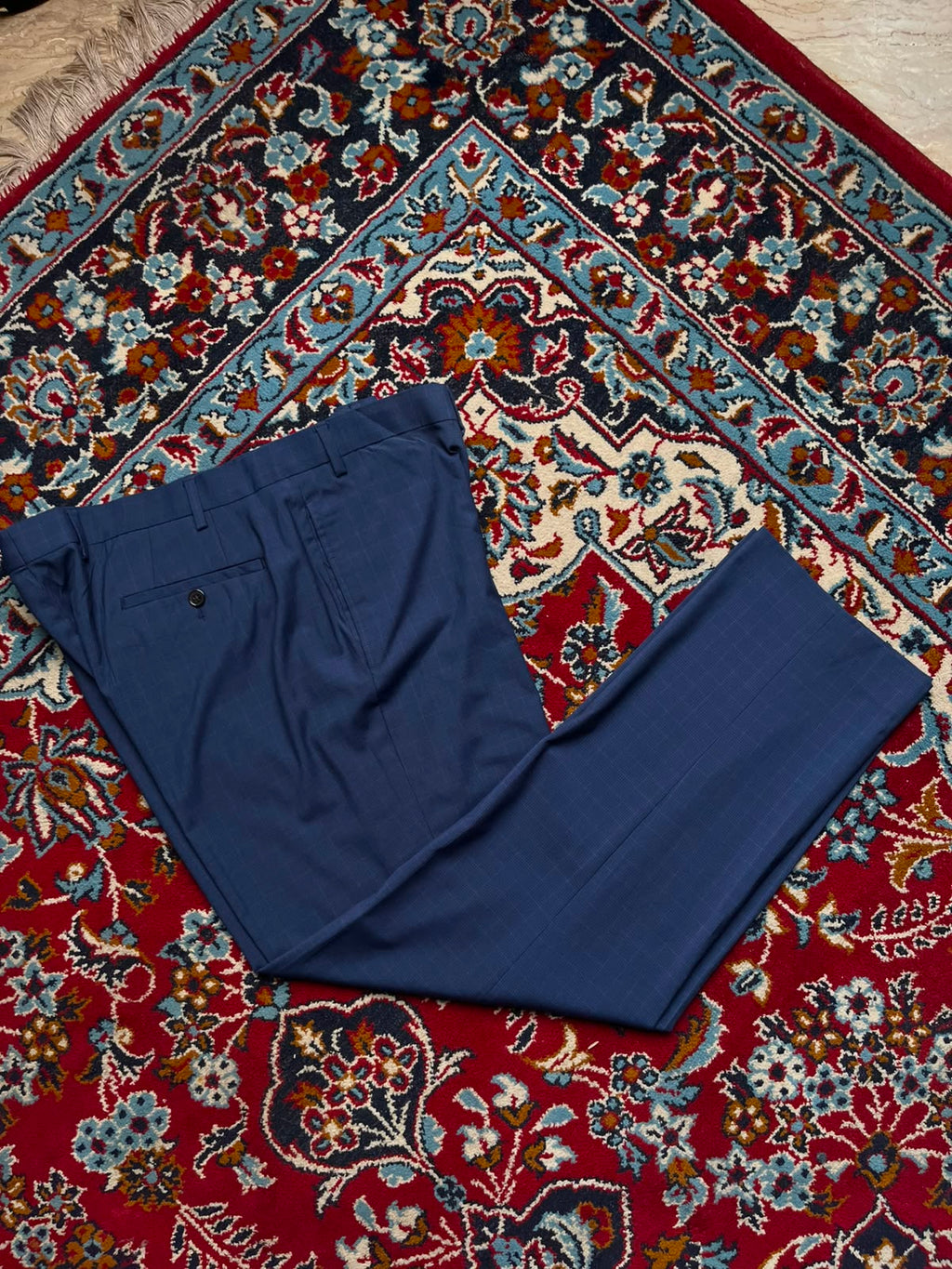 Ralph Lauren Blue Plaid Dress Pants - 40