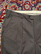 Vintage Mens Houndstooth Pleated Cuffed Dress Pants - 38