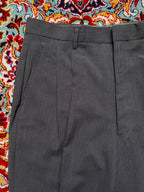 Vintage SI-RO-SET Men's Pleated Wool Relaxed Straight Fit Dress Pants - 30