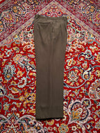 Vintage Japanese Brown Pleated Dress Pants - 32