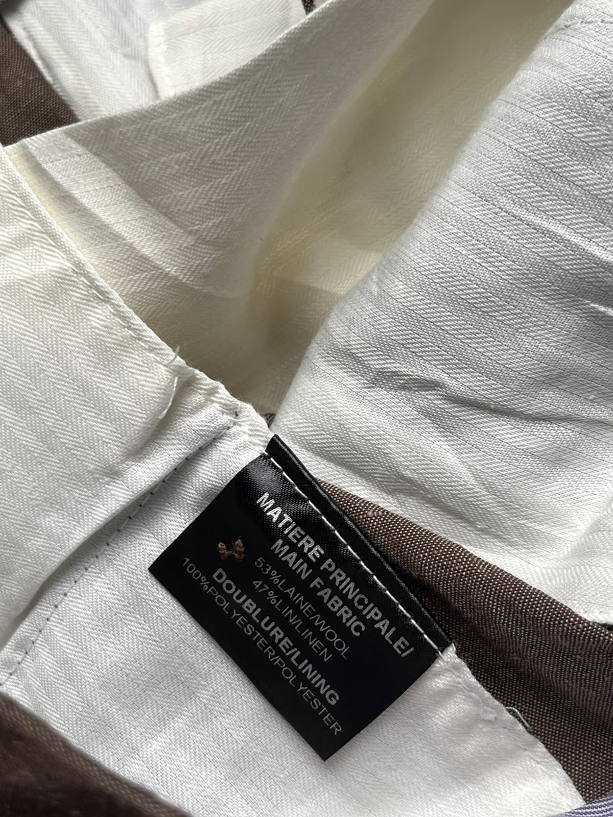 VINTAGE Burton of London Men Brown Wool Linen Blend Dress Pants - 34