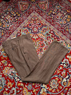 VINTAGE Burton of London Men Brown Wool Linen Blend Dress Pants - 34