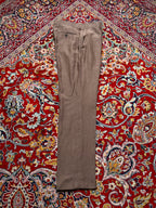 VINTAGE Burton of London Men Brown Wool Linen Blend Dress Pants - 34