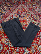 Perry Ellis Modern Fit Grey Pleated Dress Pants - 34