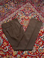 Vintage Japanese Brown Pleated Dress Pants - 30