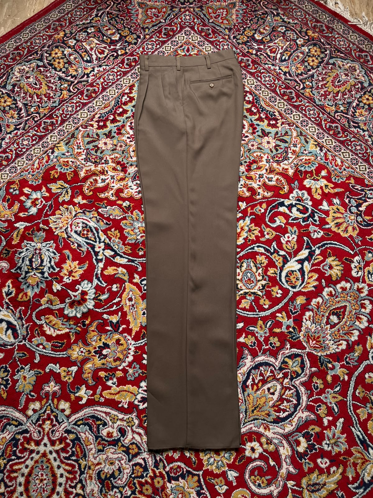 Vintage Japanese Brown Pleated Dress Pants - 30
