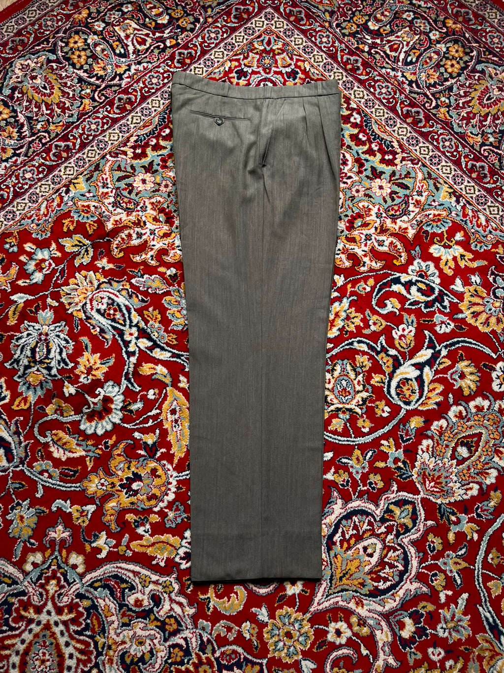 Lujoan Creations Gray Wool Blend Pleated Dress Pants - 34
