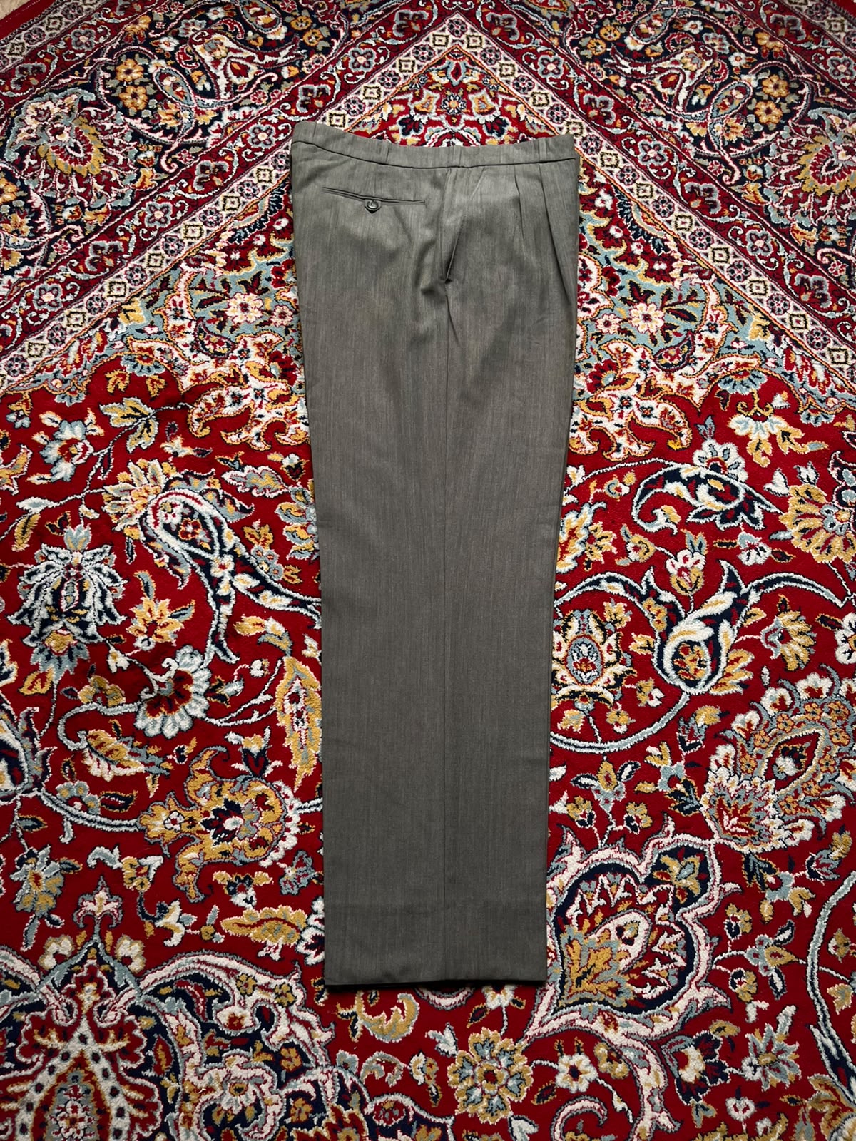 Lujoan Creations Gray Wool Blend Pleated Dress Pants - 34