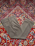 Rembrandt Taupe Brown Pleated Cuffed Dress Pants - 32