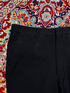 Vintage Boot cut Black Flat Front Dress Pants - 32