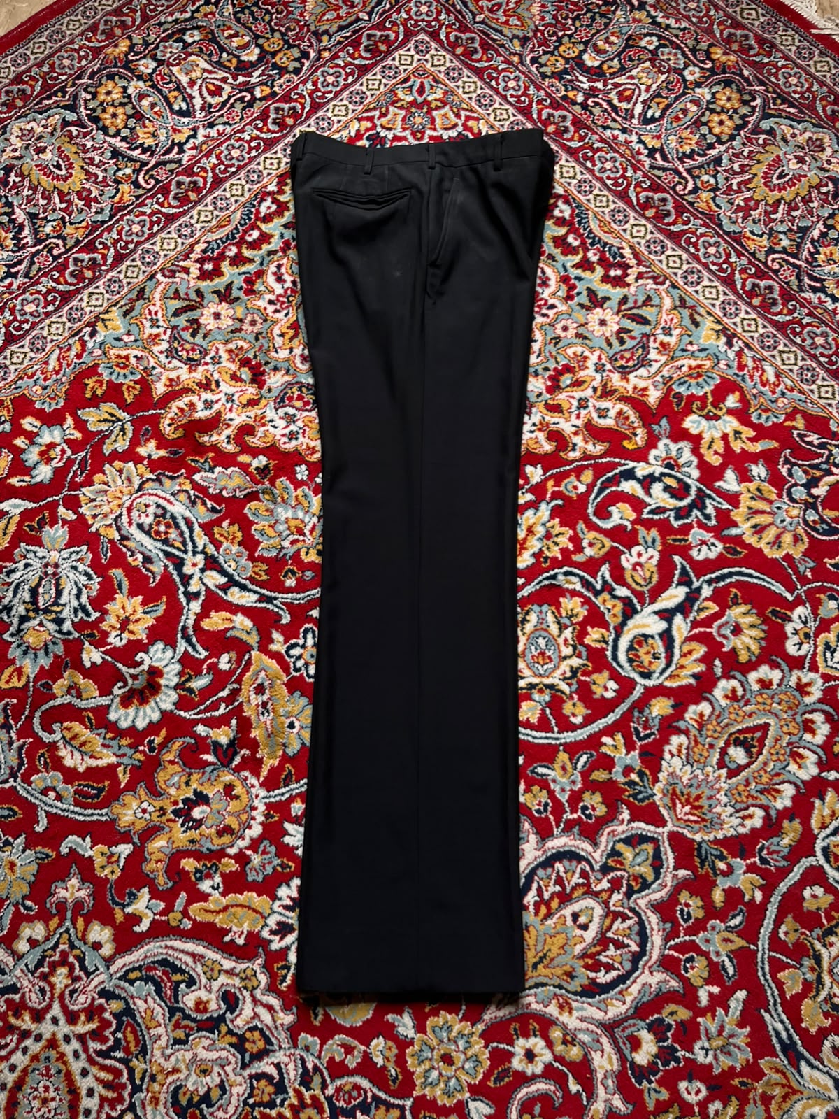Vintage Boot cut Black Flat Front Dress Pants - 32