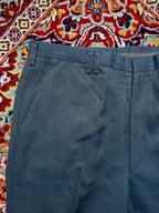 Vintage 70s Pinstripe Flat Front Dress Pants - 32
