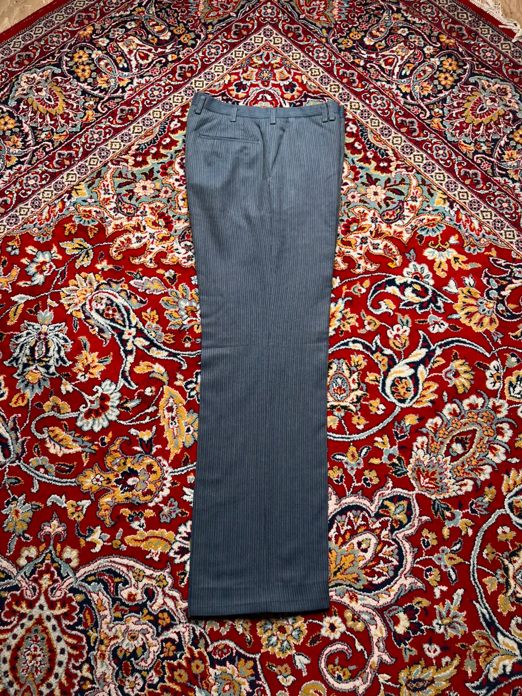 Vintage 70s Pinstripe Flat Front Dress Pants - 32