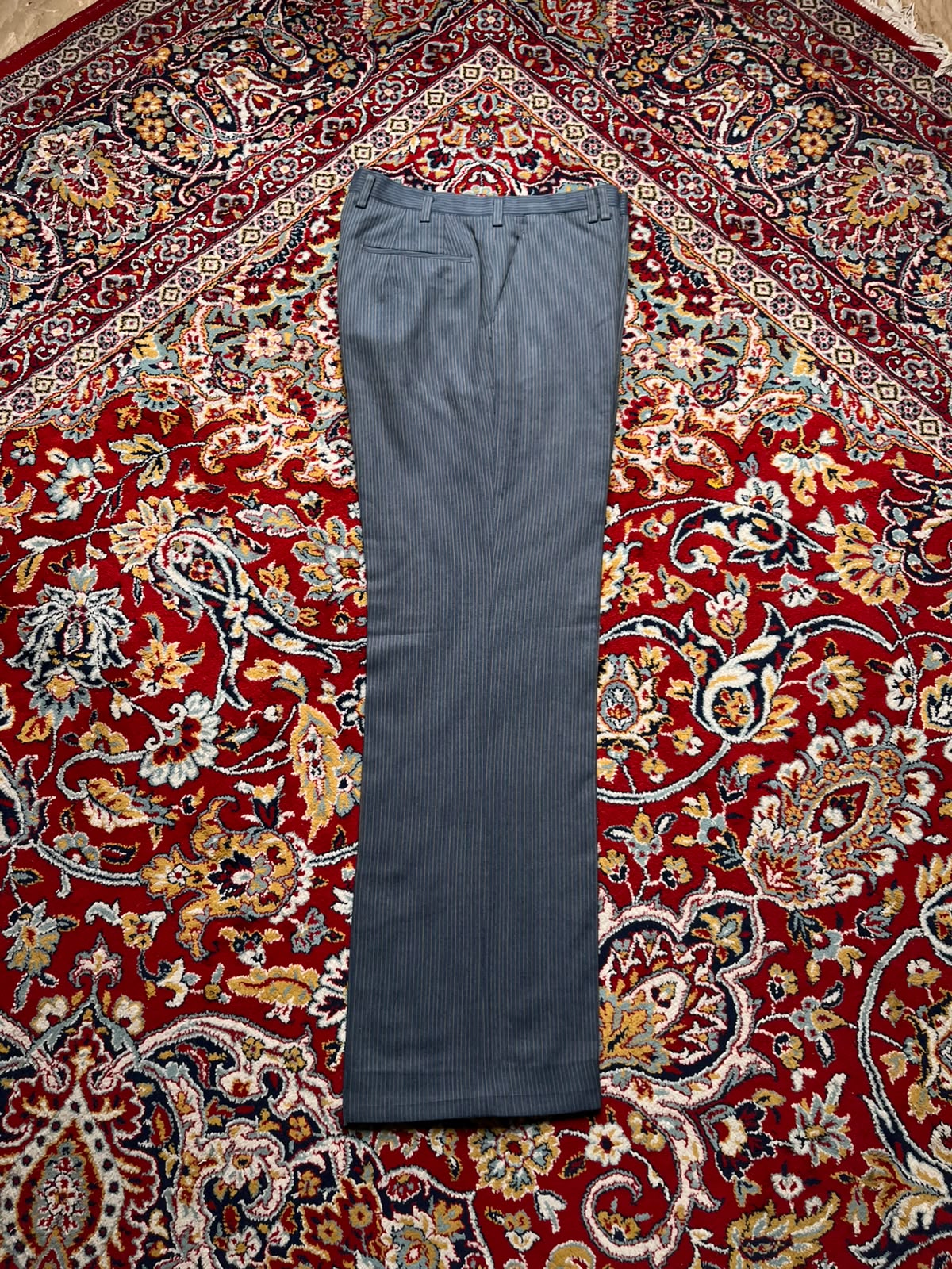 Vintage 70s Pinstripe Flat Front Dress Pants - 32
