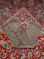 Vintage Savane Pleated Cuffed Taupe Brown Rayon Dress Pants - 34